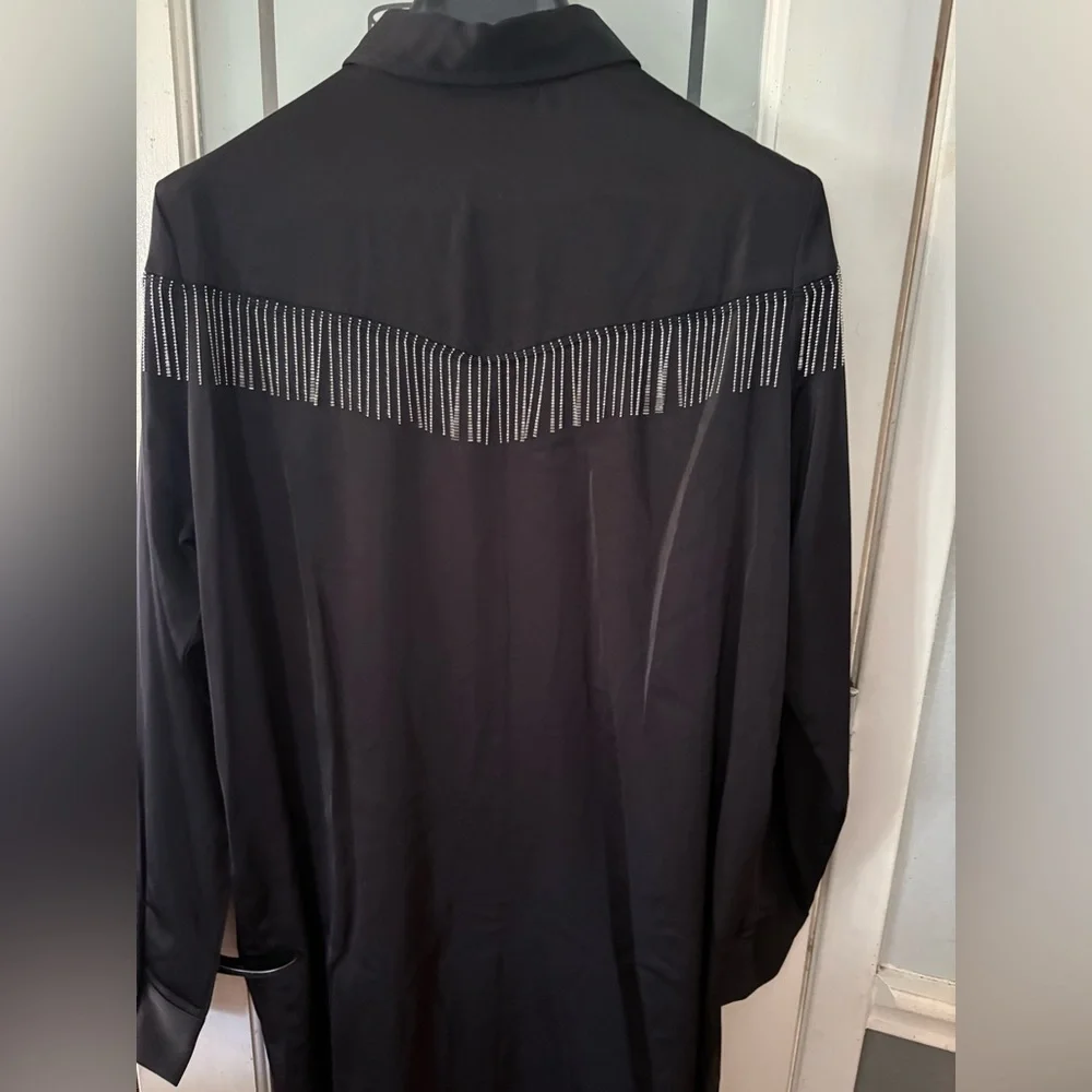 🤠 Rock & Roll Cowgirl Black Fringe Dress – NWT – Size XL – PP 25/L 35 - Picture 4 of 7